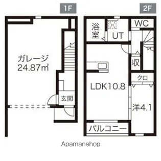 アンビション人見C棟【1階】の間取り