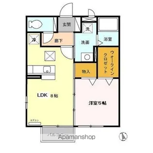 ボナール西多賀【1階】の間取り