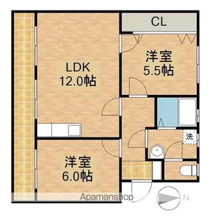 サンライズ柿澤【2階】の間取り