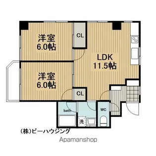 第二浜屋マンション【304号室】の間取り