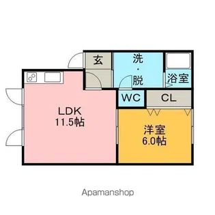 すずらん館1号【1階】の間取り