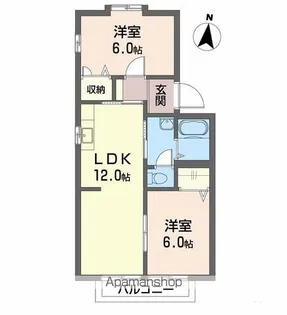 ハーモニー16 A棟【201号室】の間取り