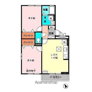 ロイヤルコート大瀬木【1階】の間取り