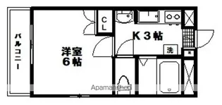 スカイヒルズ川内【3階】の間取り