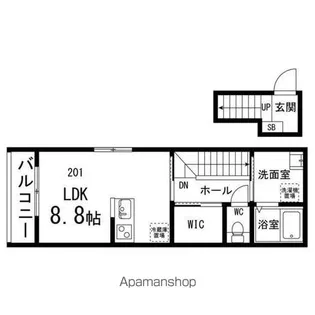 ペアレシア泉ヶ丘Ⅷ【201号室】の間取り