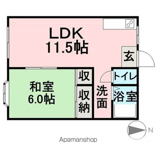 レジデンス清水【1階】の間取り