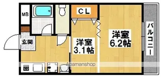 レジデンスプアクラ【3階】の間取り