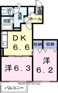 ブルックハイツⅤ【1階】の間取り