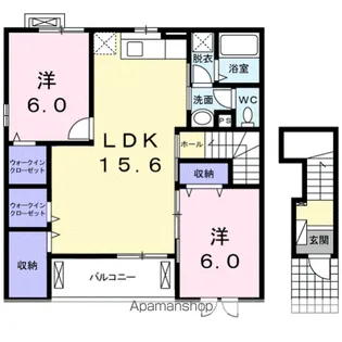 カルムメゾン雅【2階】の間取り