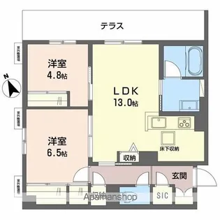 シャーメゾン ワイズベル【103号室】の間取り