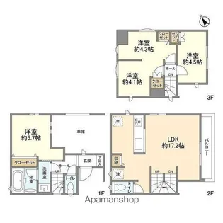 千葉県船橋市宮本6丁目【一戸建】の間取り