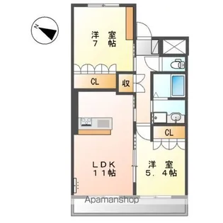 シュプリーム・フィオレ【2階】の間取り