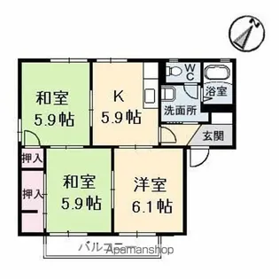 プレステージA棟【2階】の間取り