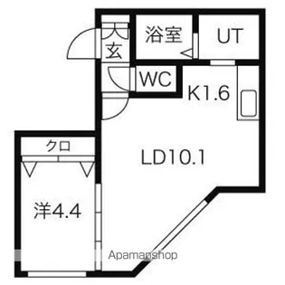 リージェント豊平【4階】の間取り