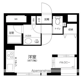 リヴェール池袋【4階】の間取り