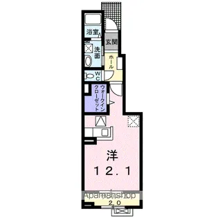 エバーグリーン月見【103号室】の間取り