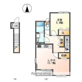マジェスティー Ⅰ【2階】の間取り