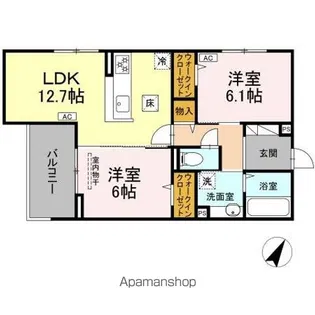 フラネーヴェ【1階】の間取り