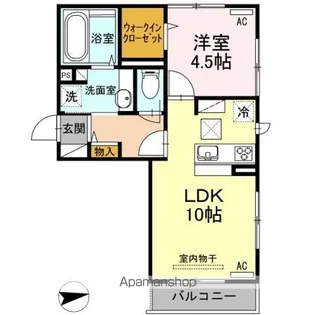 リヴェール コート【1階】の間取り