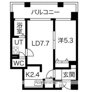 オタルベイサイドシティ7棟【204号室】の間取り