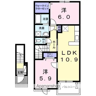 ラ・フォンテ西軽井沢 E【2階】の間取り