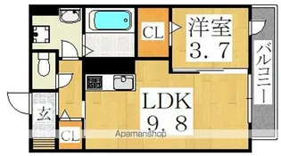 サニーコート(住道矢田)【1階】の間取り