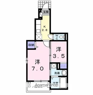 メゾン・フォレストB【103号室】の間取り