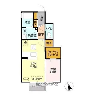 伊佐山ハイツ【1階】の間取り