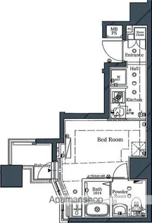 ラフィスタ横浜吉野町Ⅱ【7階】の間取り