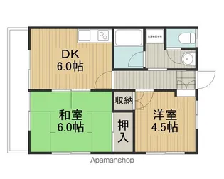 コーポ深沢【205号室】の間取り