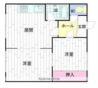 ルナ月寒東【201号室】の間取り