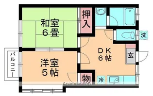 米山ハイツ【201号室】の間取り