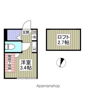 ハーモニーテラス根岸Ⅳ【2階】の間取り