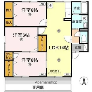 セジュール永木 C棟【1階】の間取り