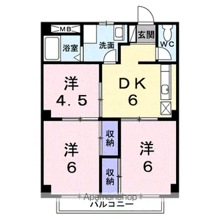エスポアメゾン【2階】の間取り