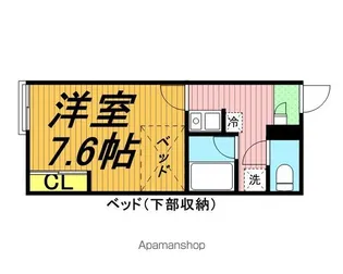 レオパレスセゾン【2階】の間取り