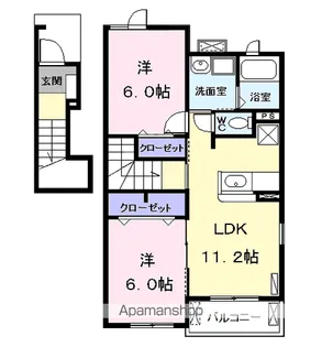 ポン ド トロワ A【2階】の間取り
