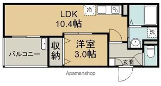 JACK MATOBA Ⅱ【3階】の間取り