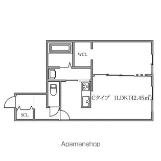 イー・エフ札幌東【1階】の間取り