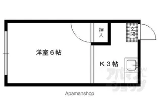 パレ修学院【22号室】の間取り