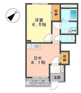 サンコートひうち B【1階】の間取り