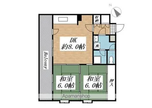 プレアール鷹の巣Ⅳ【6階】の間取り