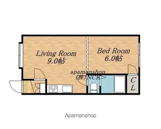 リヴィエール発寒【1階】の間取り