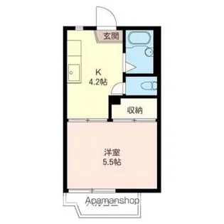 フォーブル盛田【205号室】の間取り