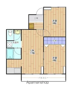 アルページュ土肥【102号室】の間取り