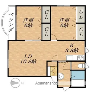 プリオール暁A【1階】の間取り