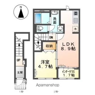 花美月【2階】の間取り