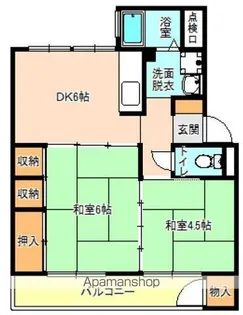 観音アパートD1号棟【404号室】の間取り