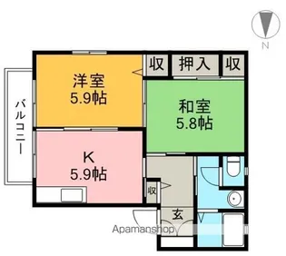 シャーメゾン愛宕山 B棟【1階】の間取り