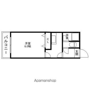 ホワイトシャトー高宮【1階】の間取り